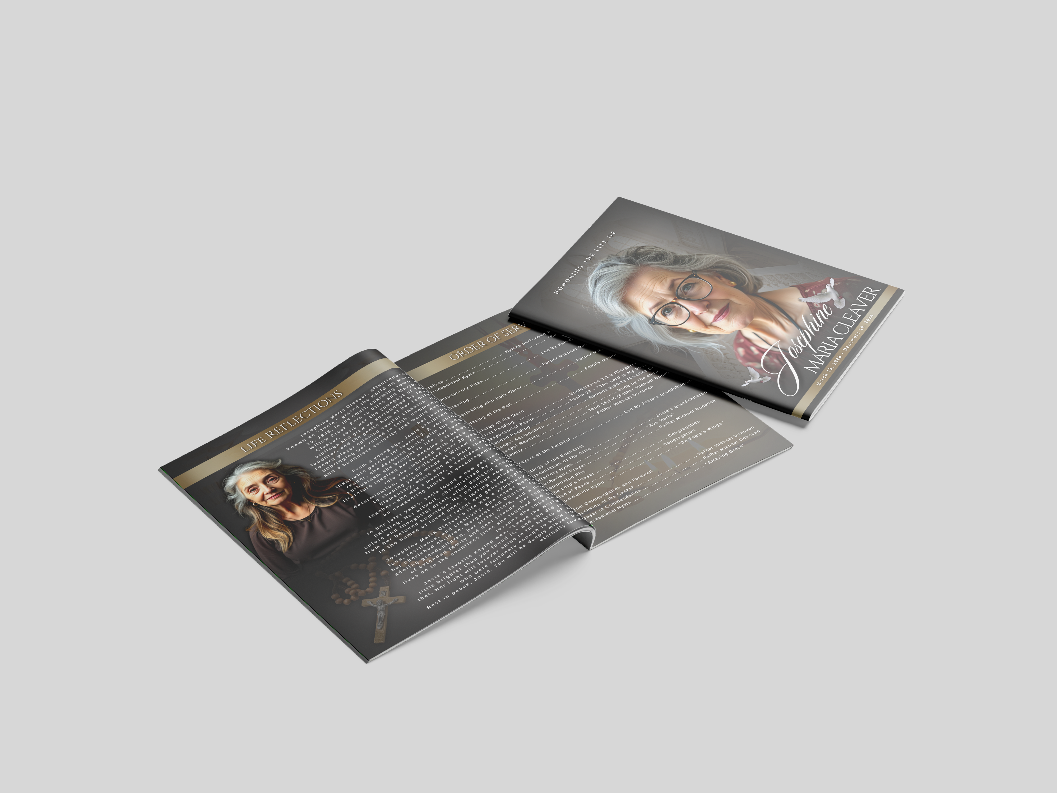 4 Page Obituary Design - Serenity Impressions