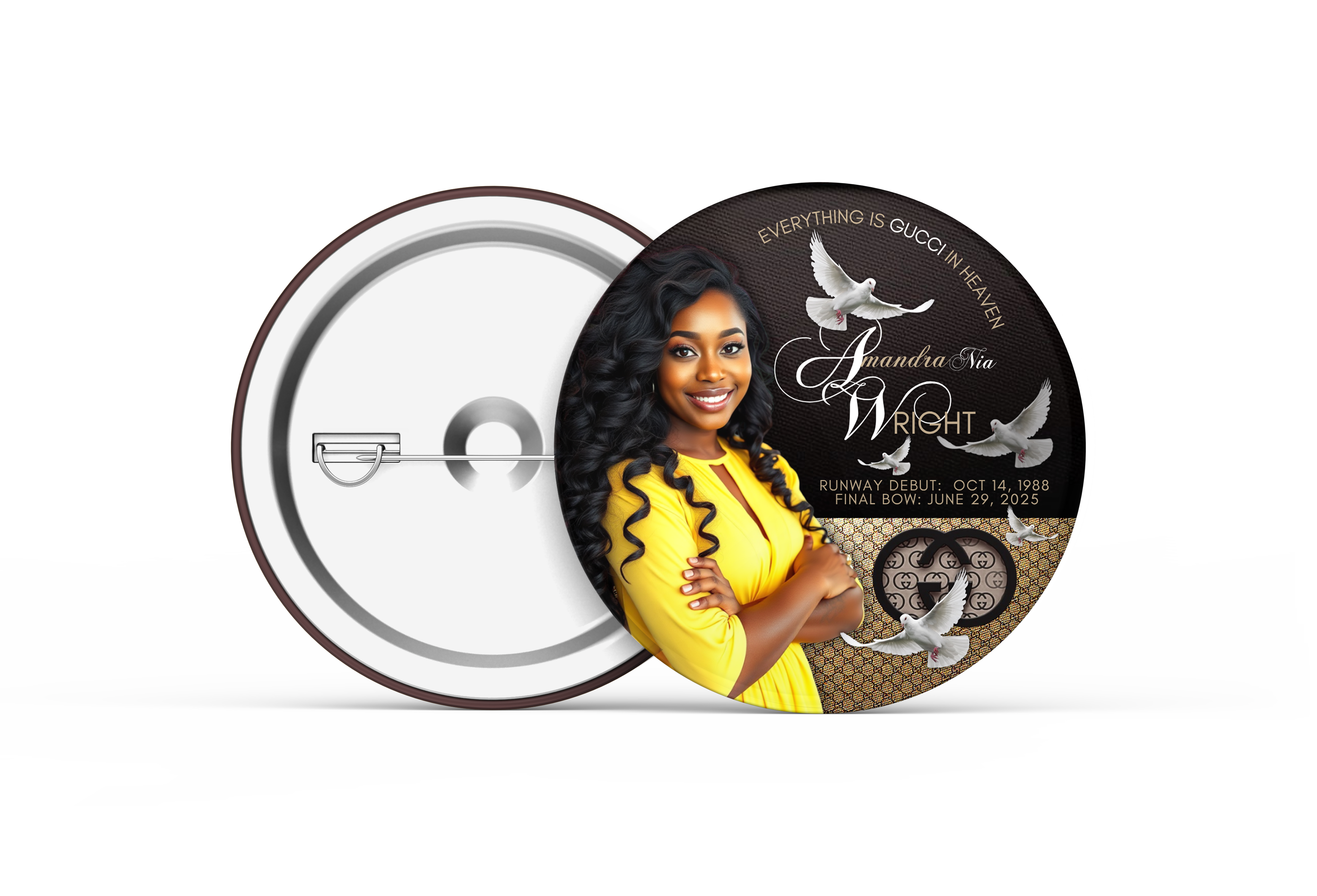 3"Keepsake Tribute Buttons