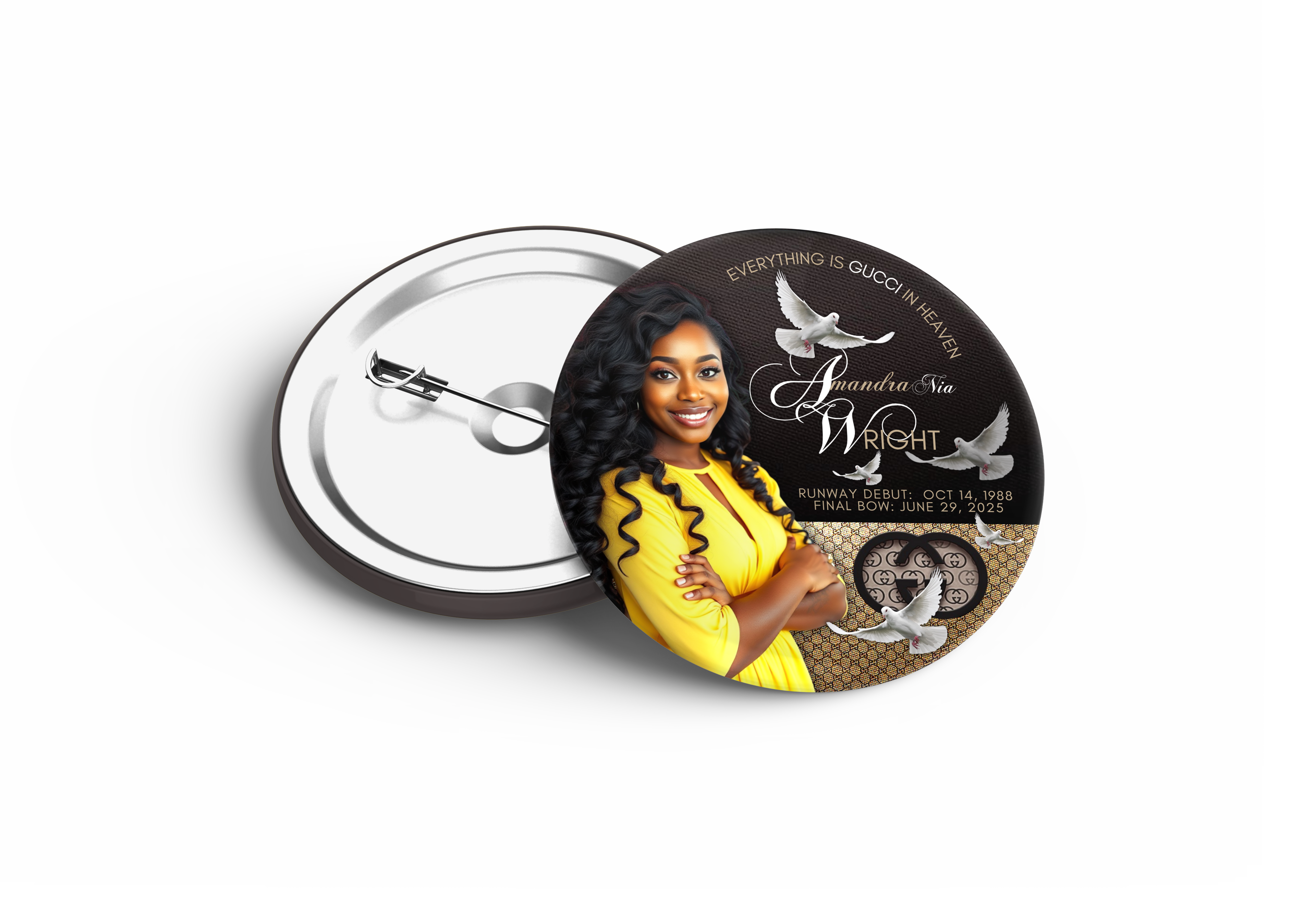 3"Keepsake Tribute Buttons