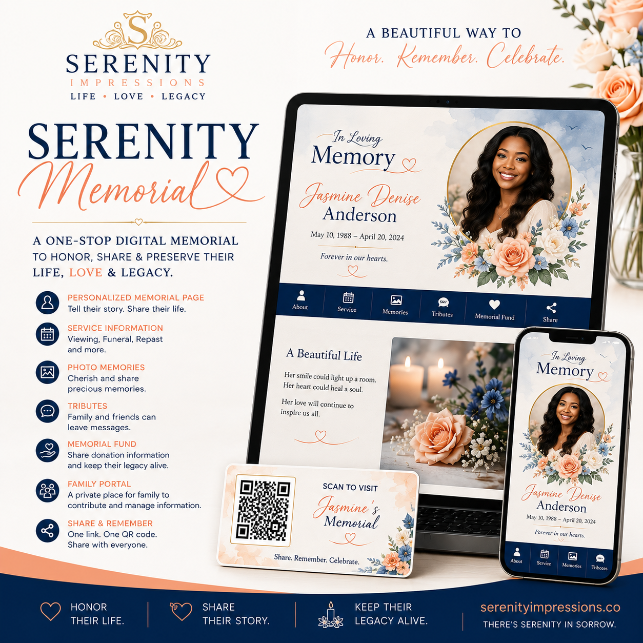 Serenity Memorial Digital Website