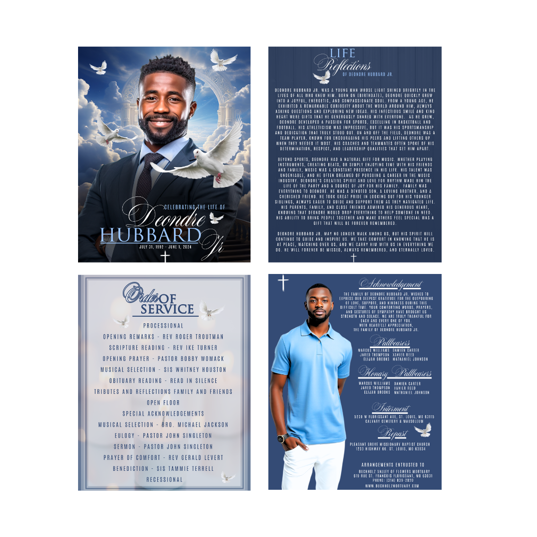 EXACT LAYOUT OBITUARY - DESIGN ONLY - Serenity Impressions