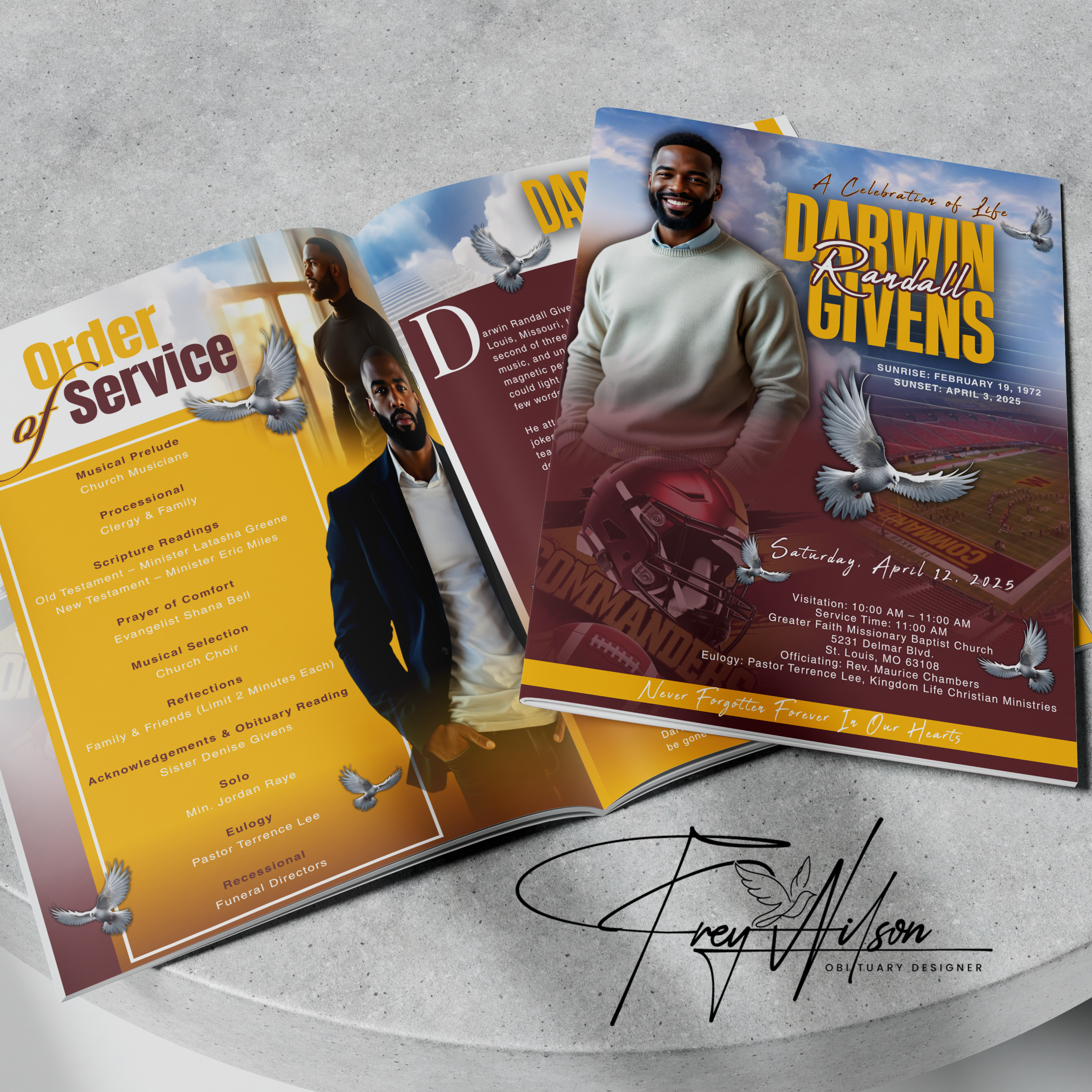 Custom Obituary Design Service (Design ONLY)- YOU PRINT!
