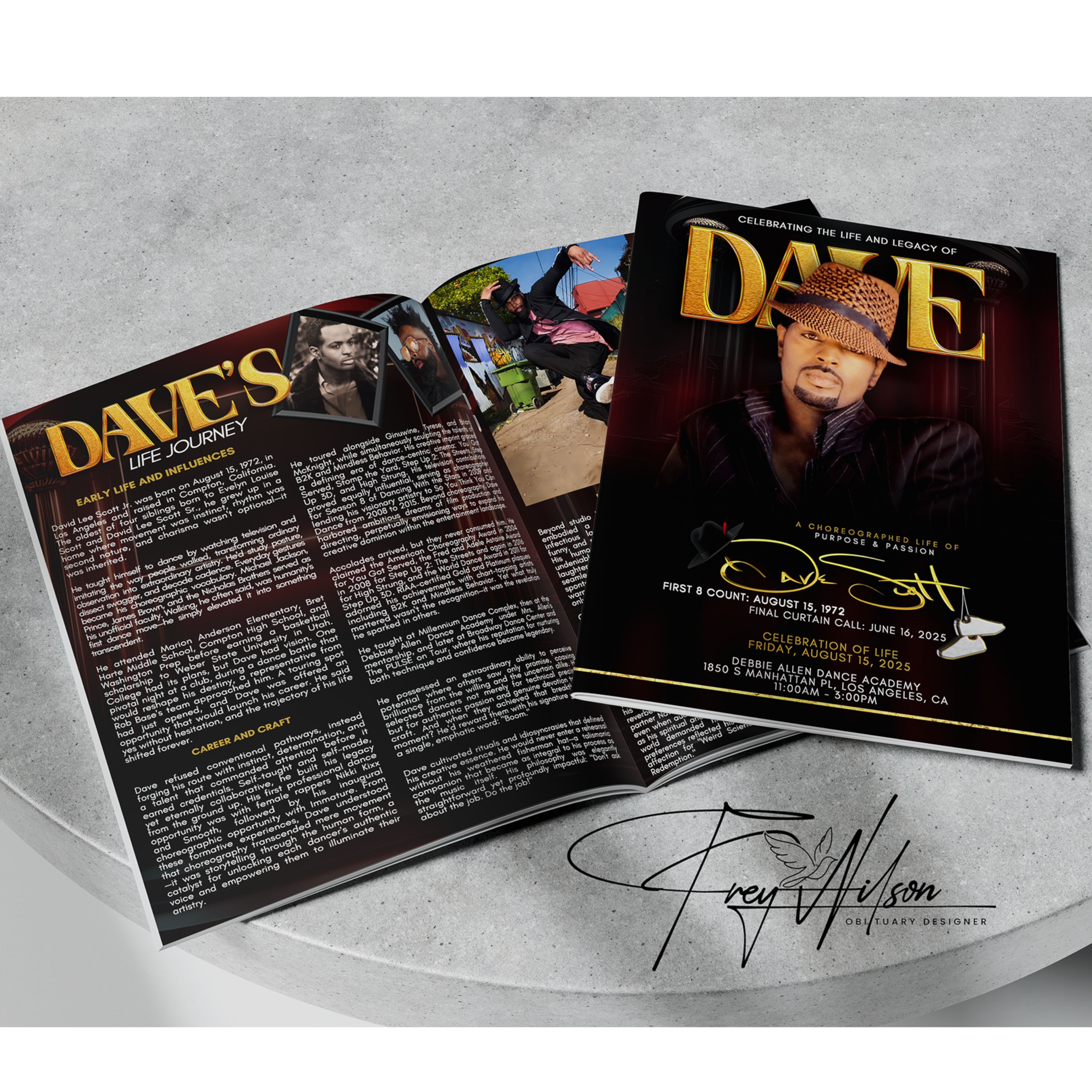 Custom Obituary Design Service (Design ONLY)- YOU PRINT!