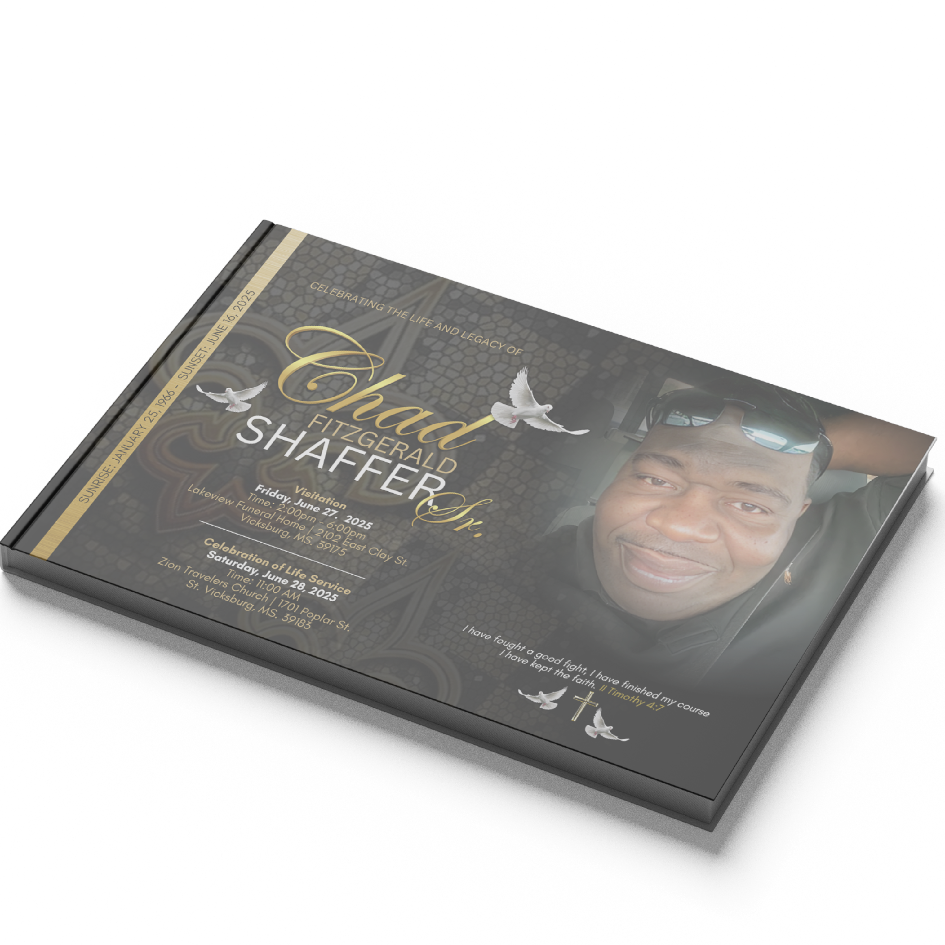 Horizontal Obituary Booklet (Design & Print)