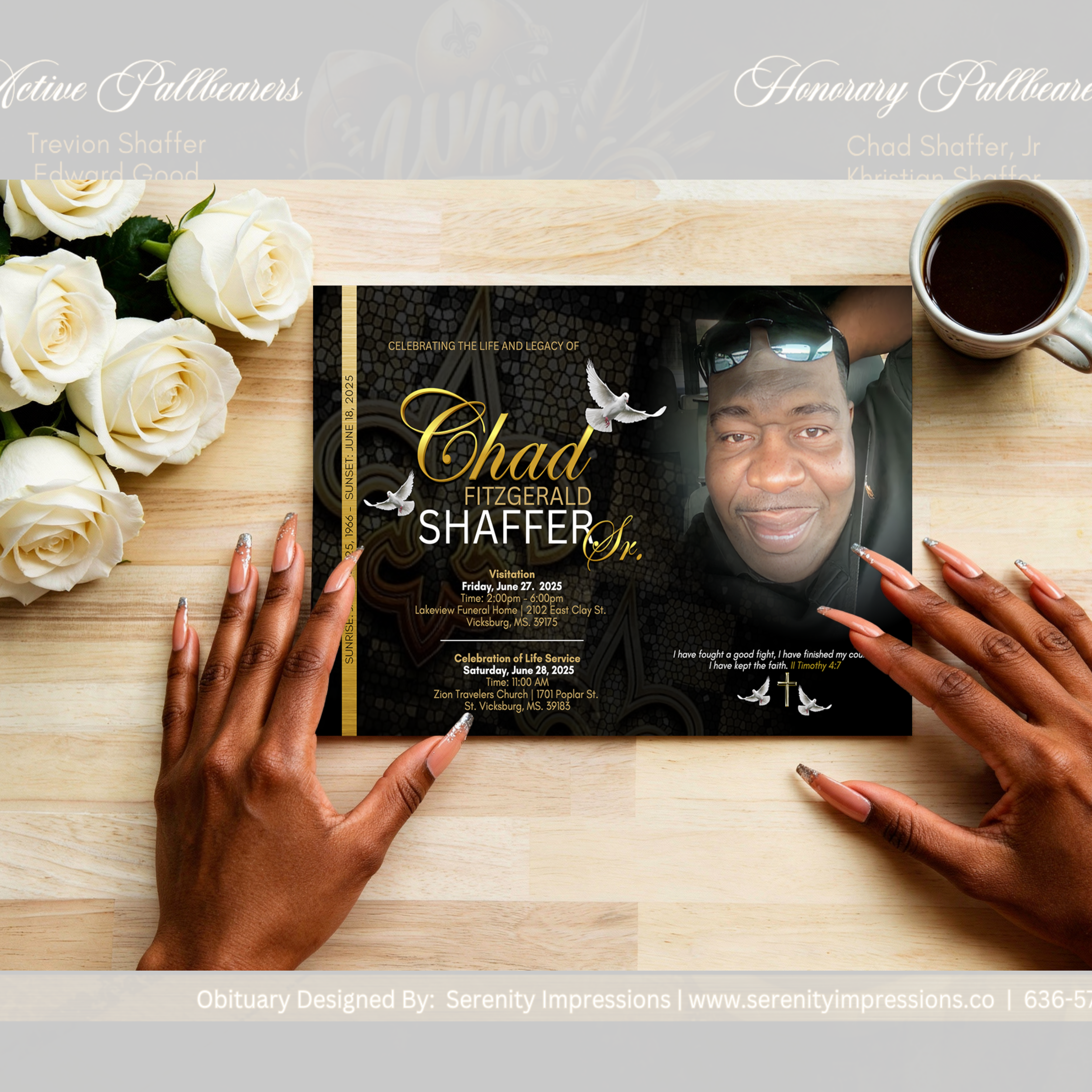 Custom Obituary Design Service (Design ONLY)- YOU PRINT!