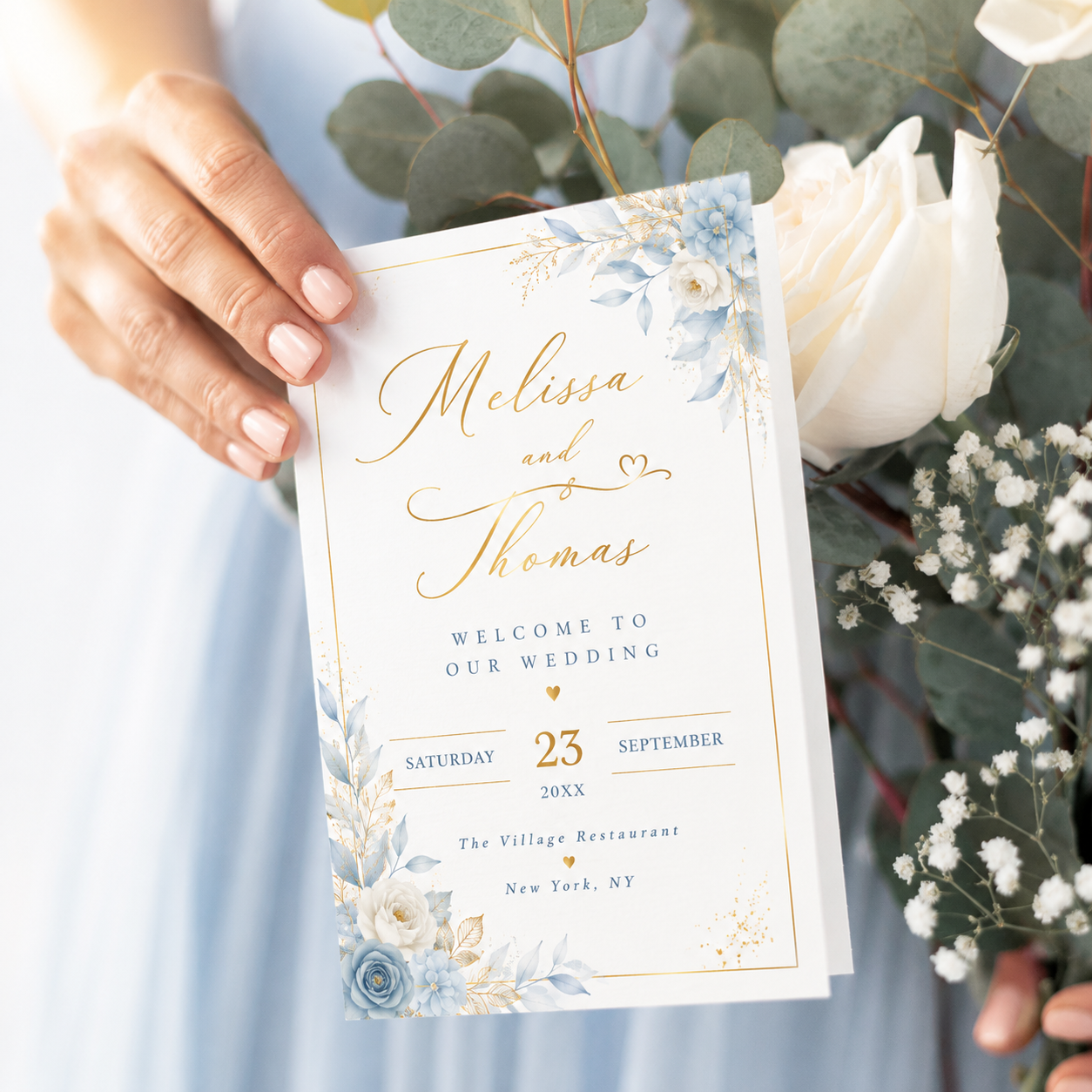 Bifold Wedding Programs 5.5" x 8.5"