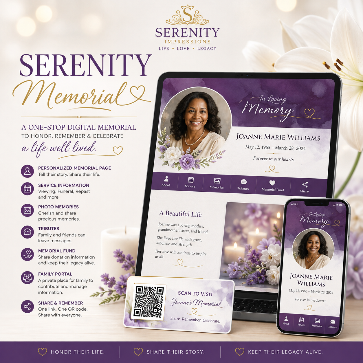 Serenity Memorial Digital Website