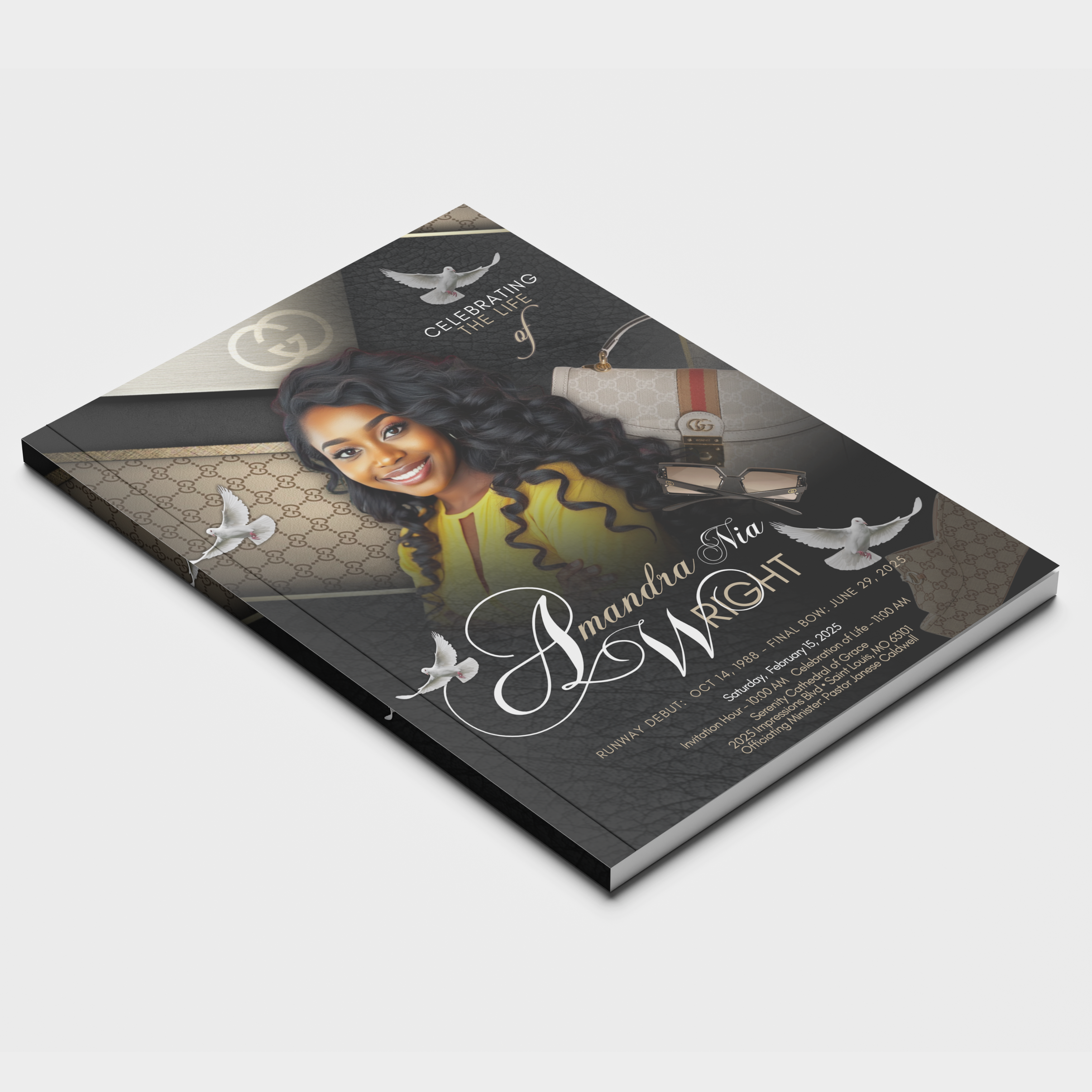 GUCCI INSPIRED OBITURY BOOKLET - 8 PAGE