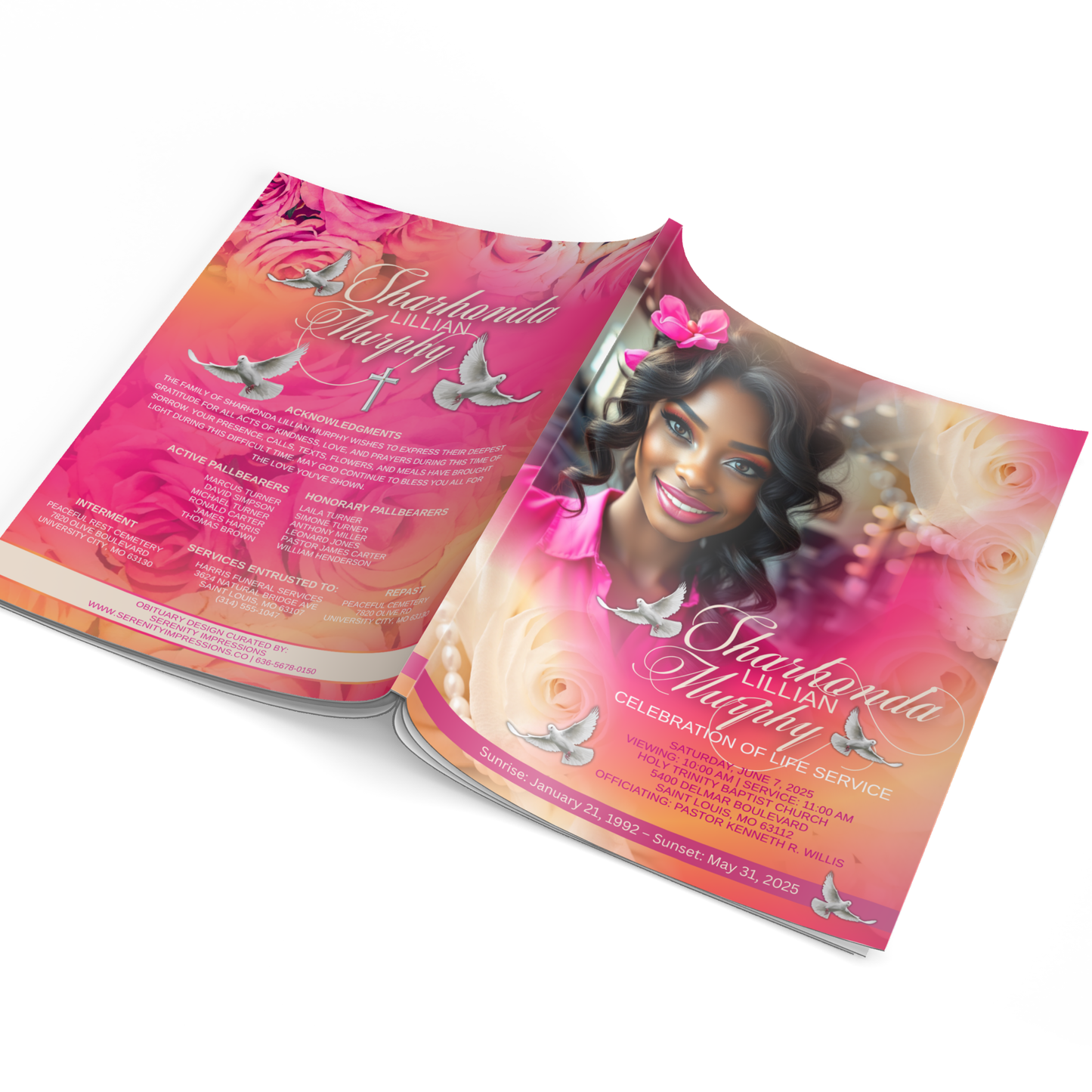 Custom Obituary Cover Design – Digital File Only
