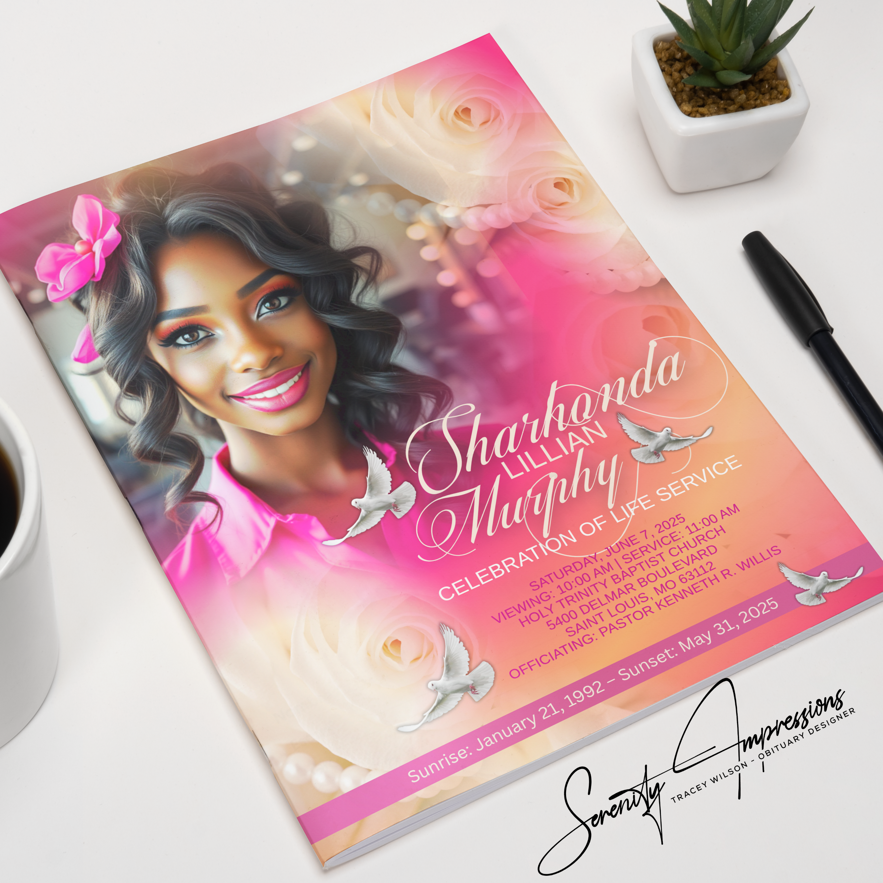 Custom Obituary Cover Design – Digital File Only