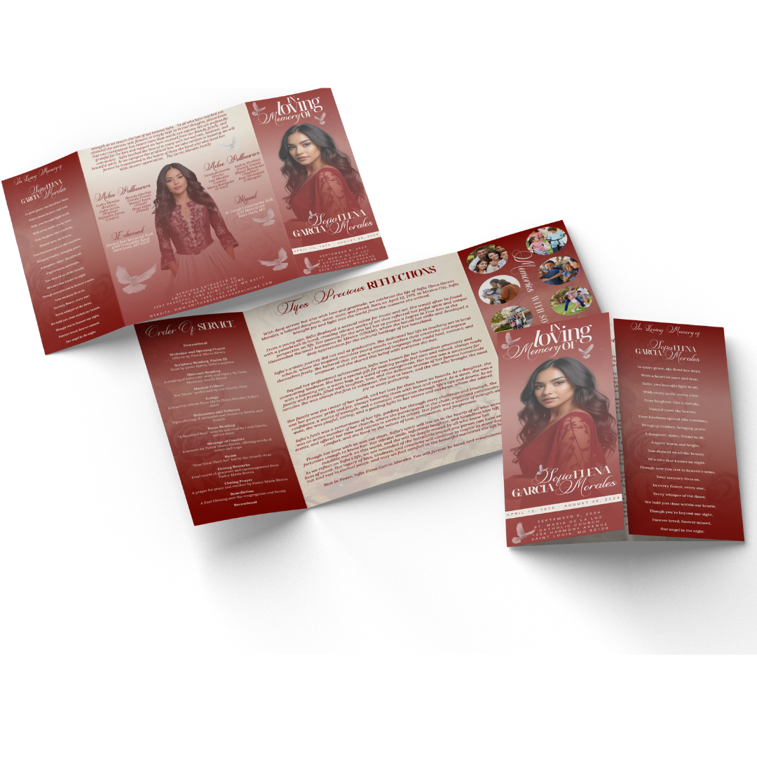 Gatefold Obituary Design & Print