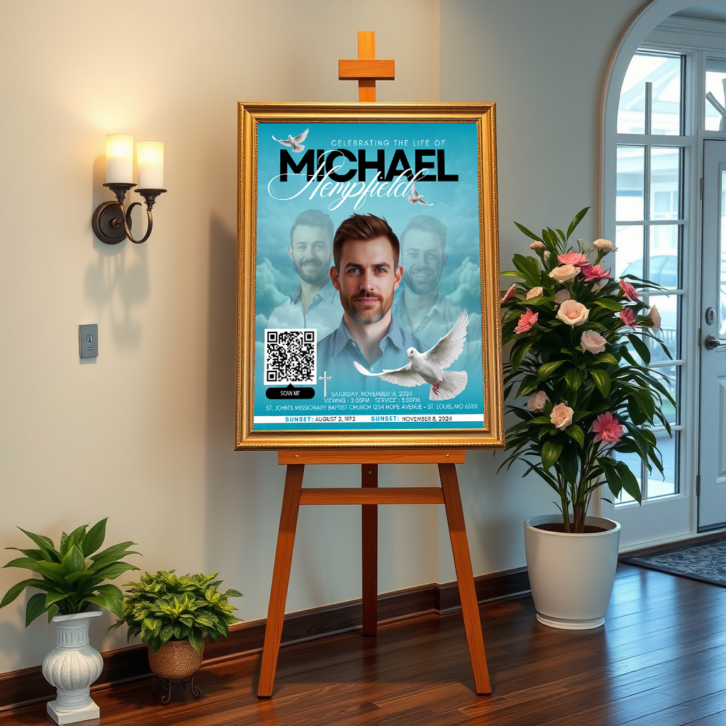 Obituary QR Code Board