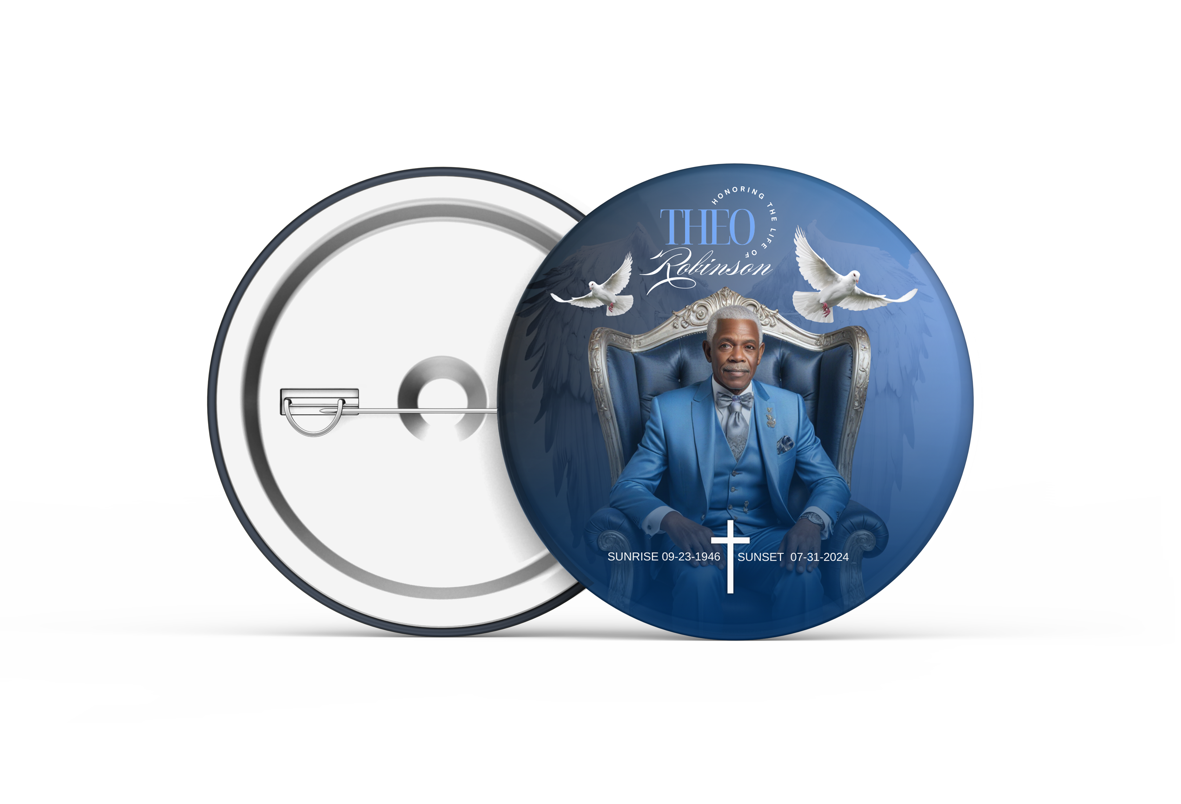 3" Memorial Button – Wearable Tribute - Serenity Impressions