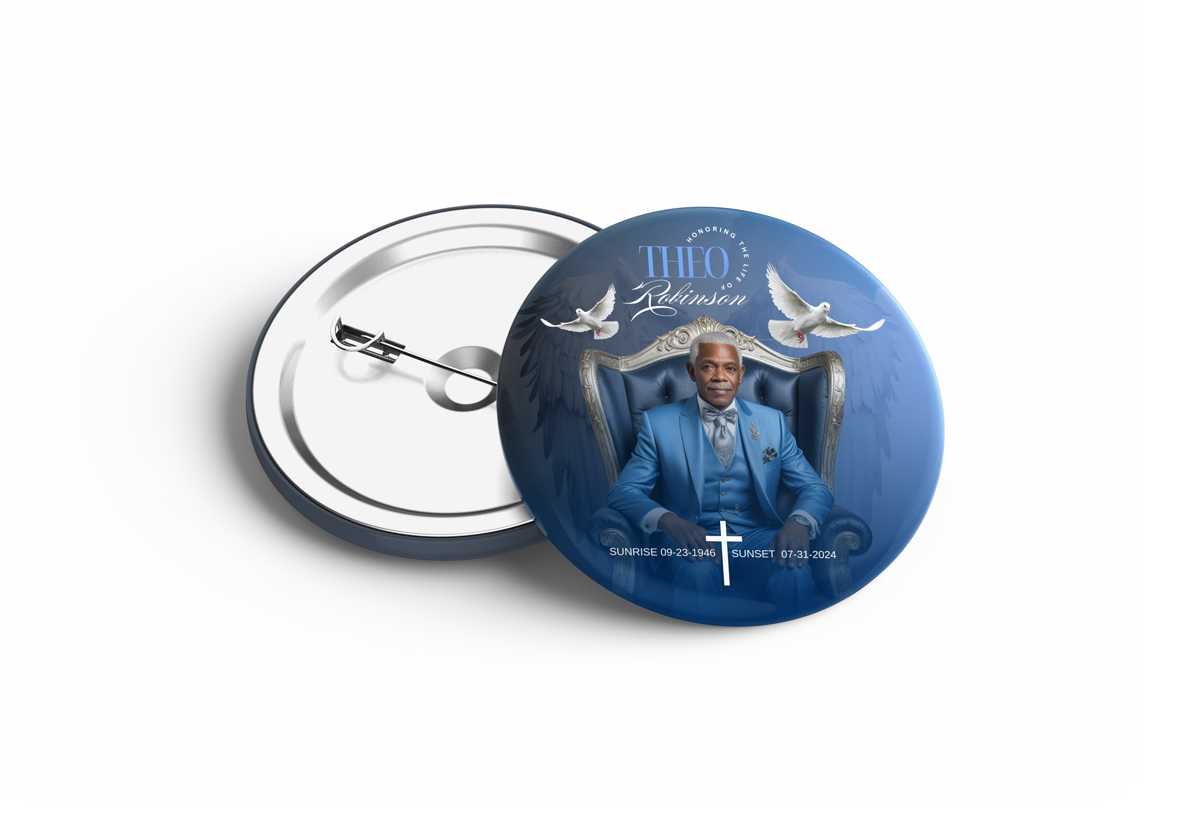 3" Memorial Button – Wearable Tribute - Serenity Impressions