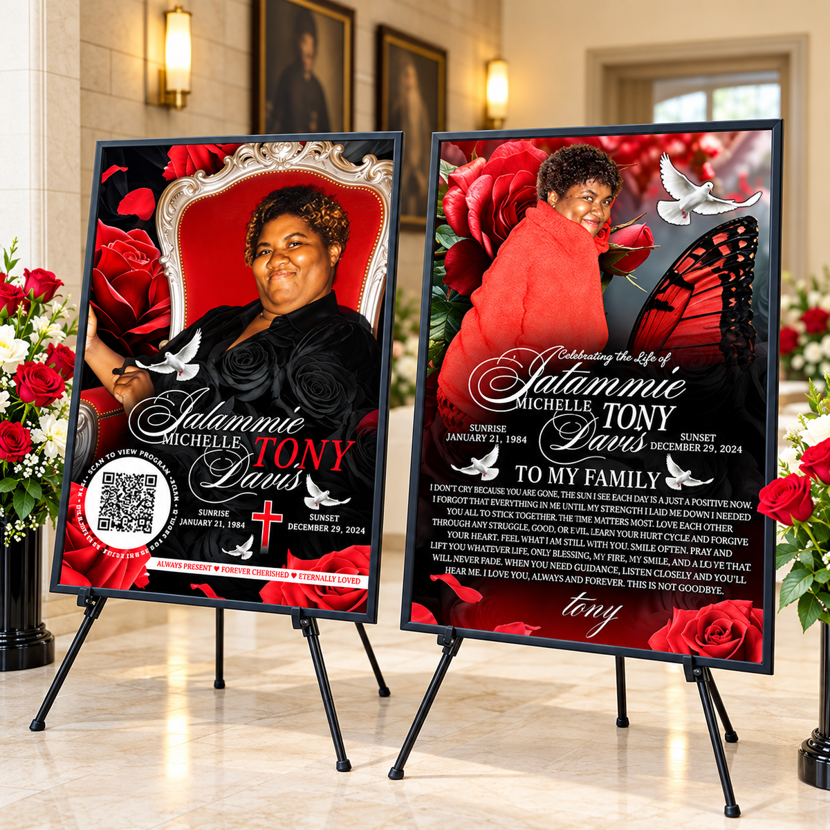 Framed Glossy Memorial Poster