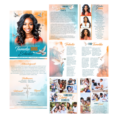 EXACT LAYOUT OBITUARY - DESIGN ONLY - Serenity Impressions