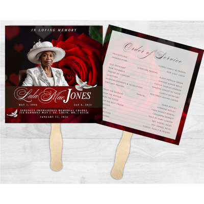 Custom Funeral Program Fans
