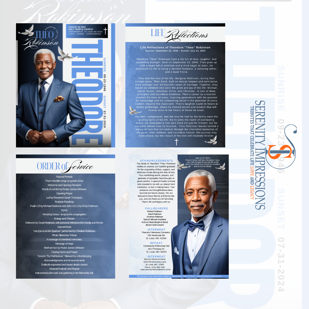 Standard Memorial Package - Serenity Impressions