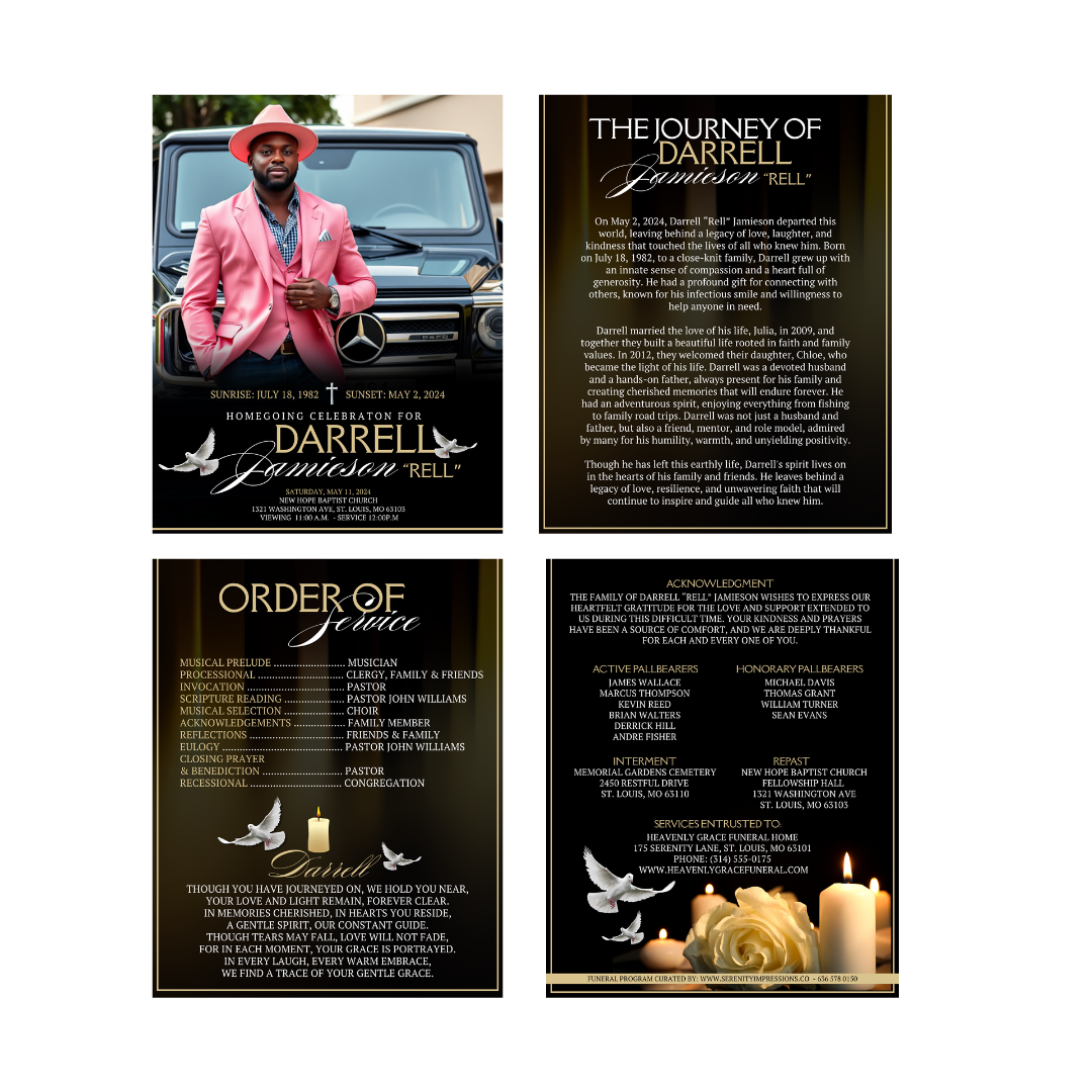 4 Page Obituary