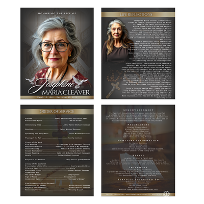 4 Page Obituary Design - Serenity Impressions