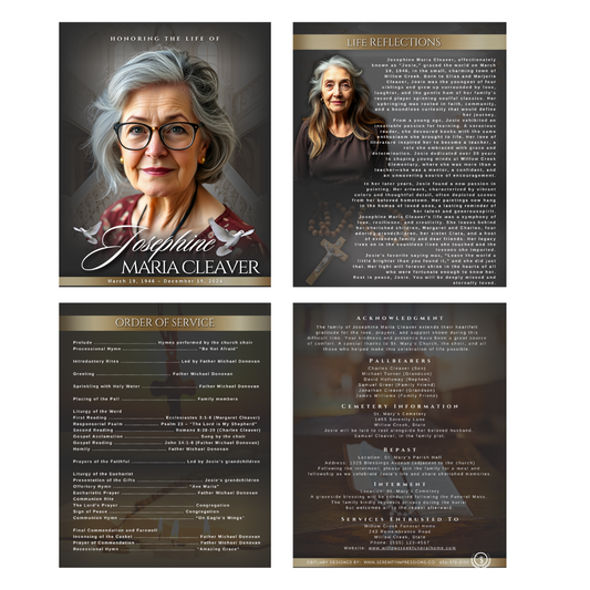 4 Page Obituary Design