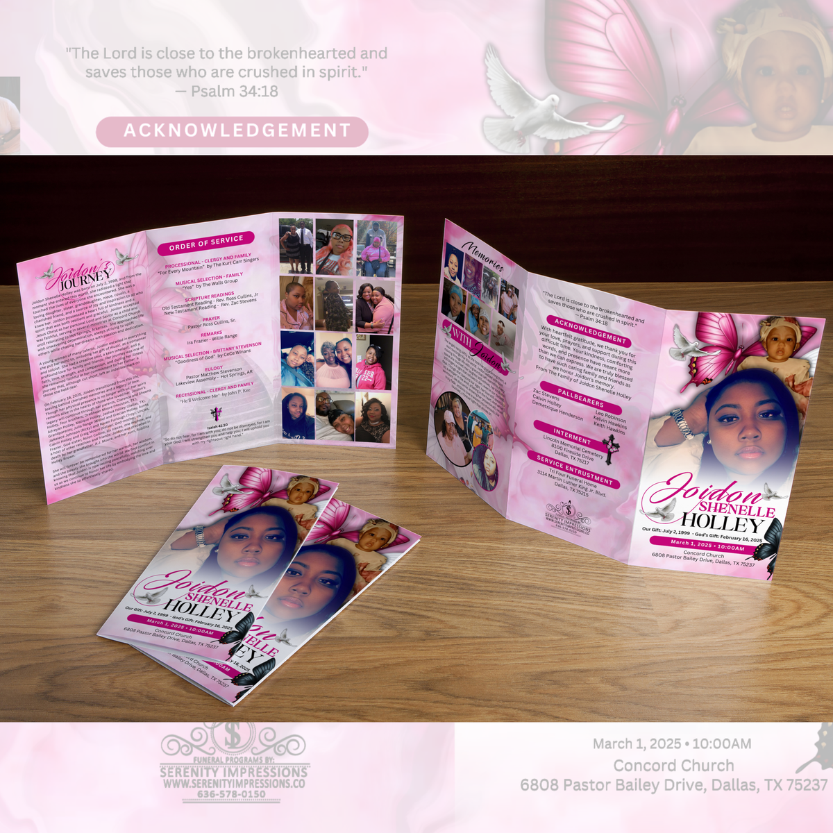 Large Trifold Package 1 | Essential Keepsakes