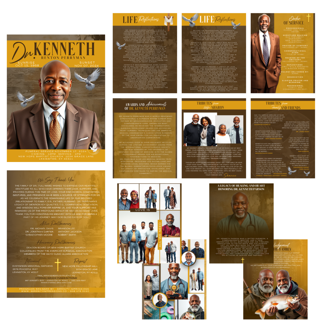 Custom Obituary Design Service (Design ONLY)- YOU PRINT!