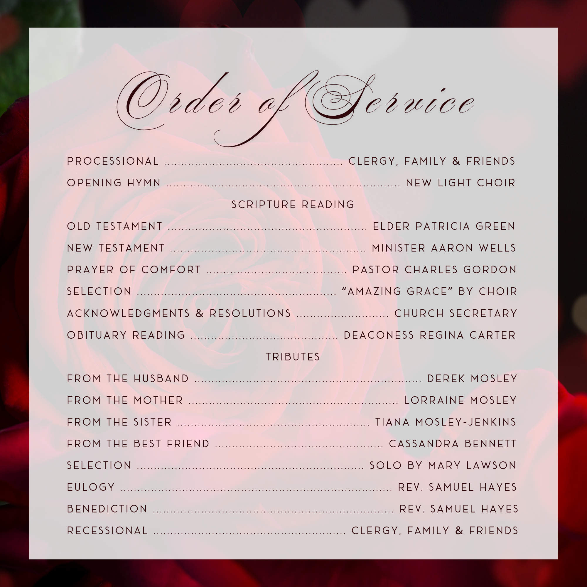 Custom Funeral Program Fans