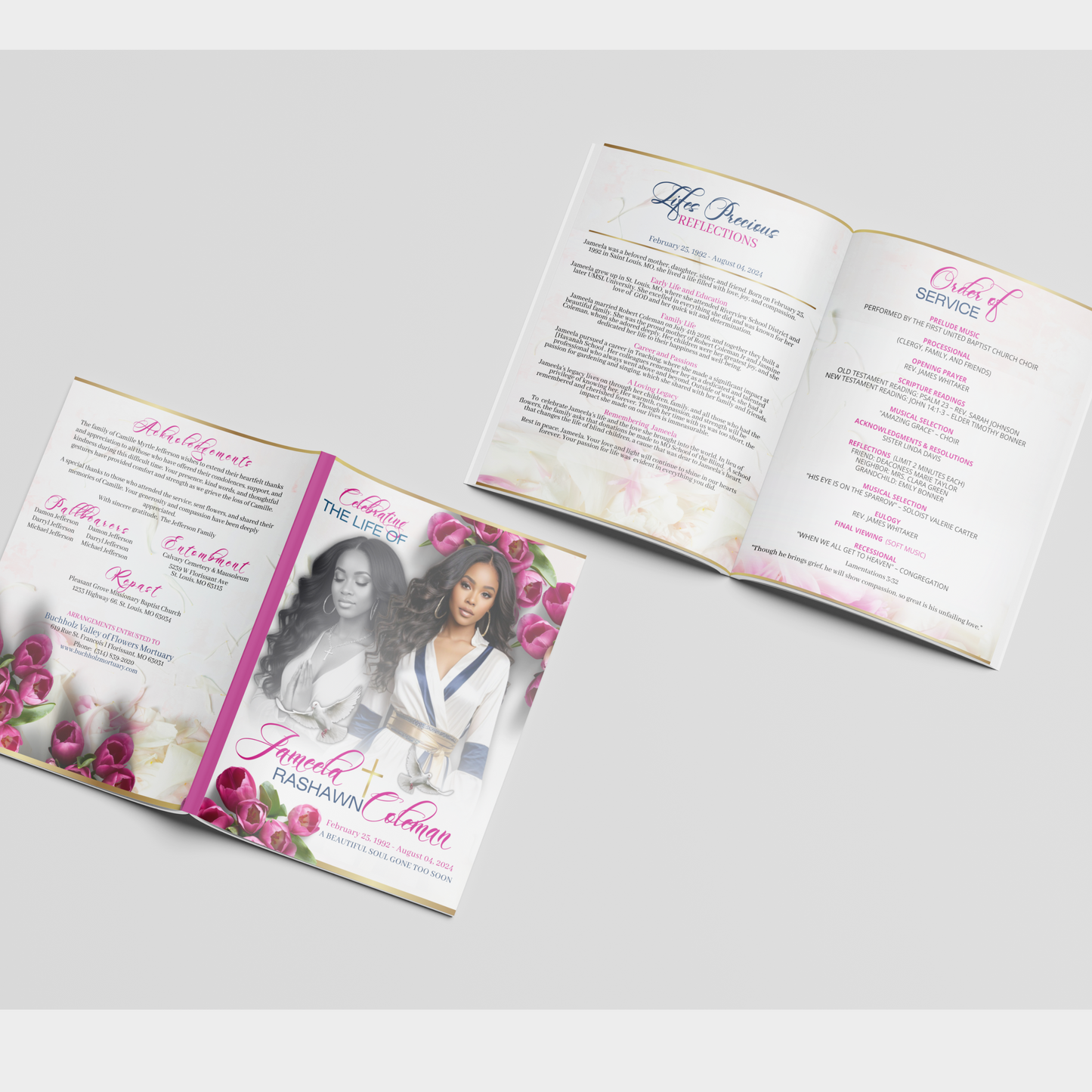 Custom Obituary Design Service (Design ONLY)- YOU PRINT!