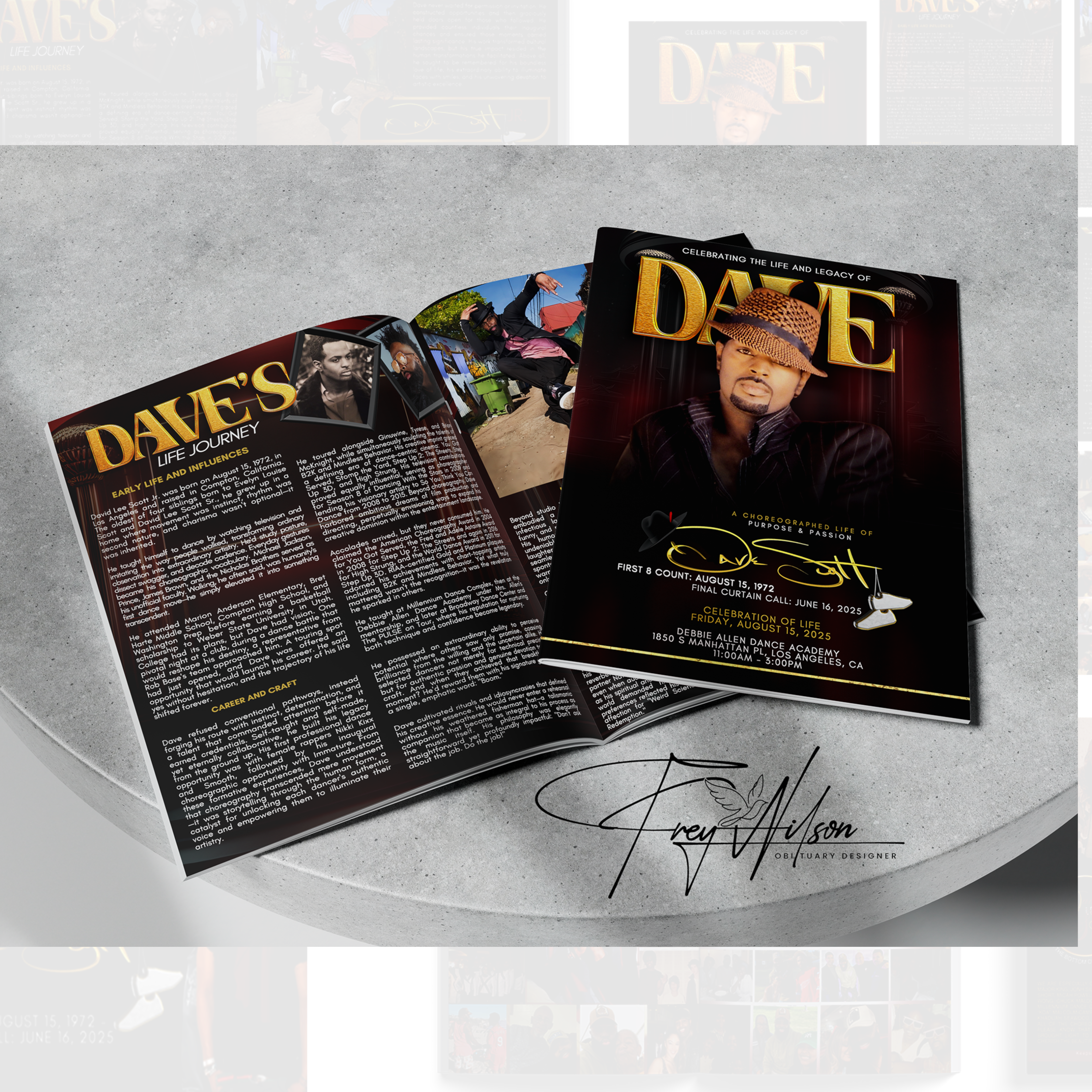 Custom Obituary Design Service (Design ONLY)- YOU PRINT!