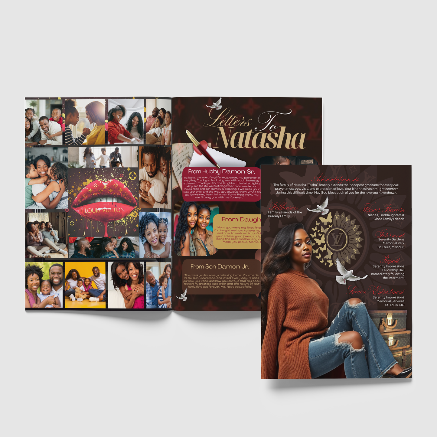 LV INSPIRED OBITUARY BOOKLET- 8 PAGE