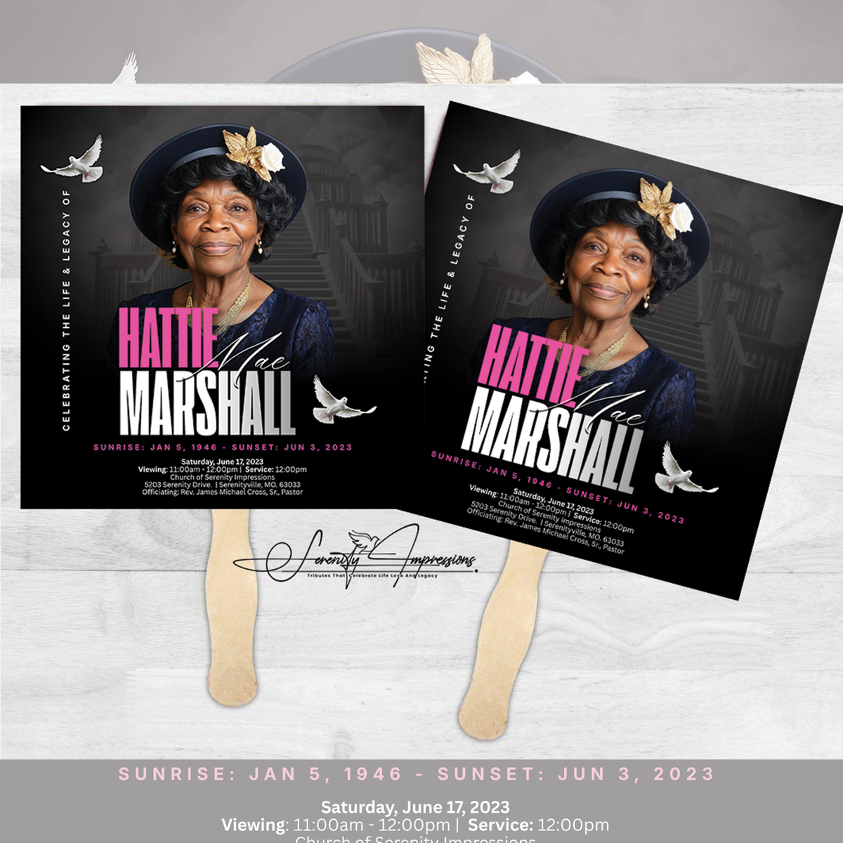 Funeral Fans (Double Sided)