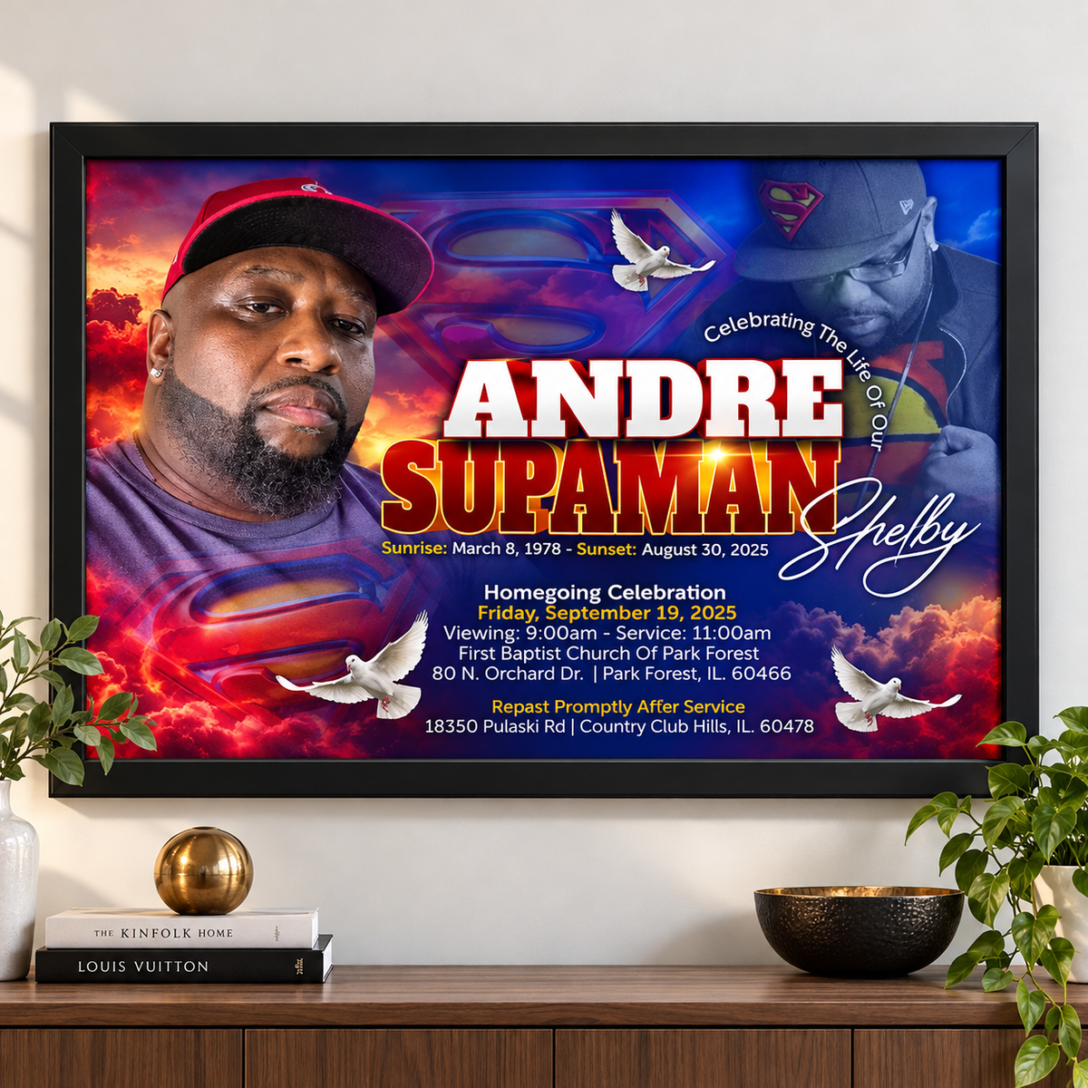 Framed Glossy Memorial Poster