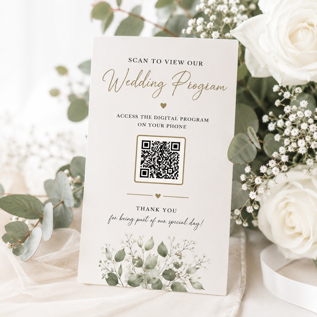 Digital Wedding Program & QR Code Access