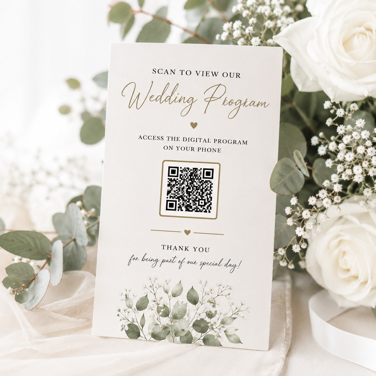 Digital Wedding Program & QR Code Access