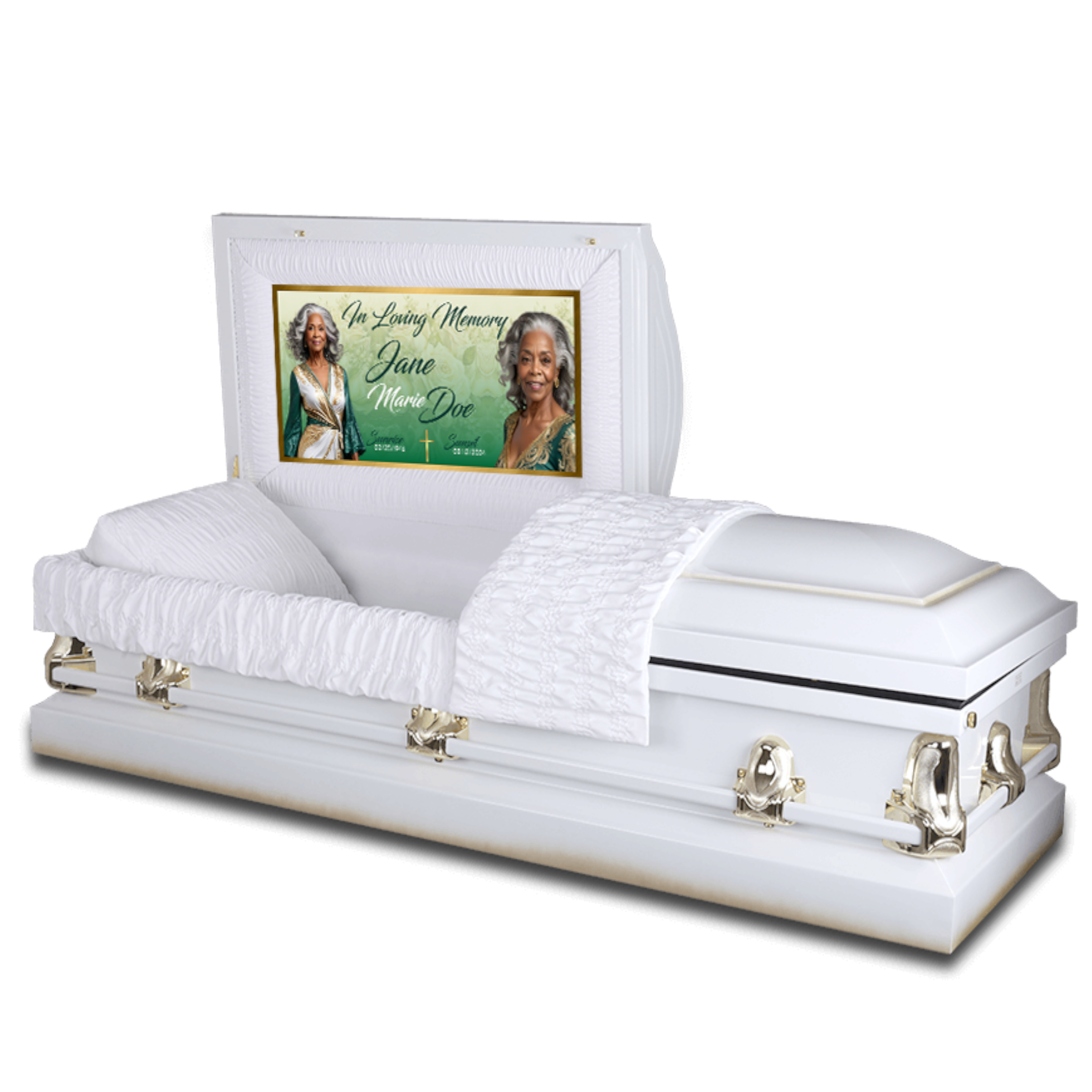 Custom Funeral Casket Panel Insert - Serenity Impressions Design Studio LLC