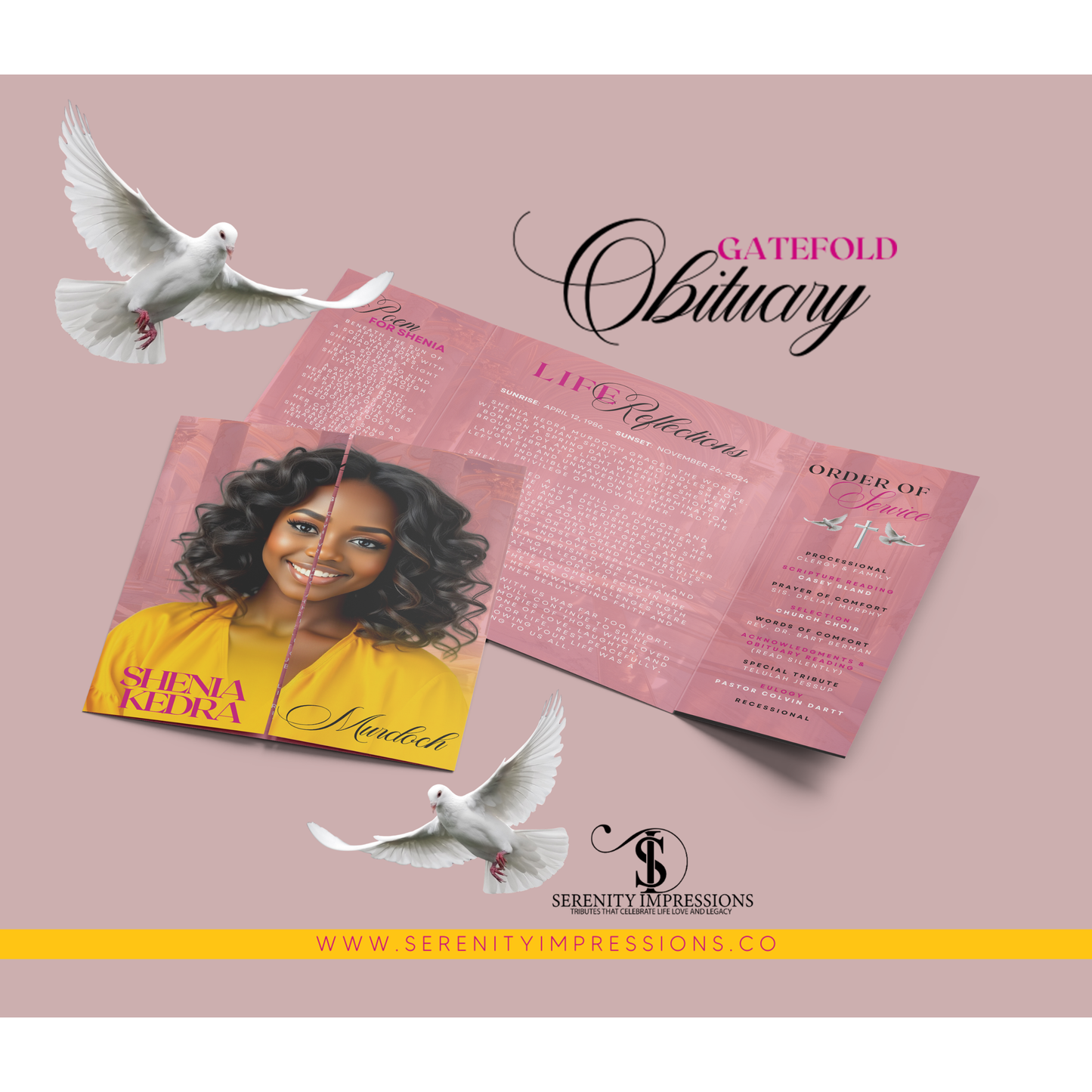 Custom Obituary Design Service (Design ONLY)- YOU PRINT!