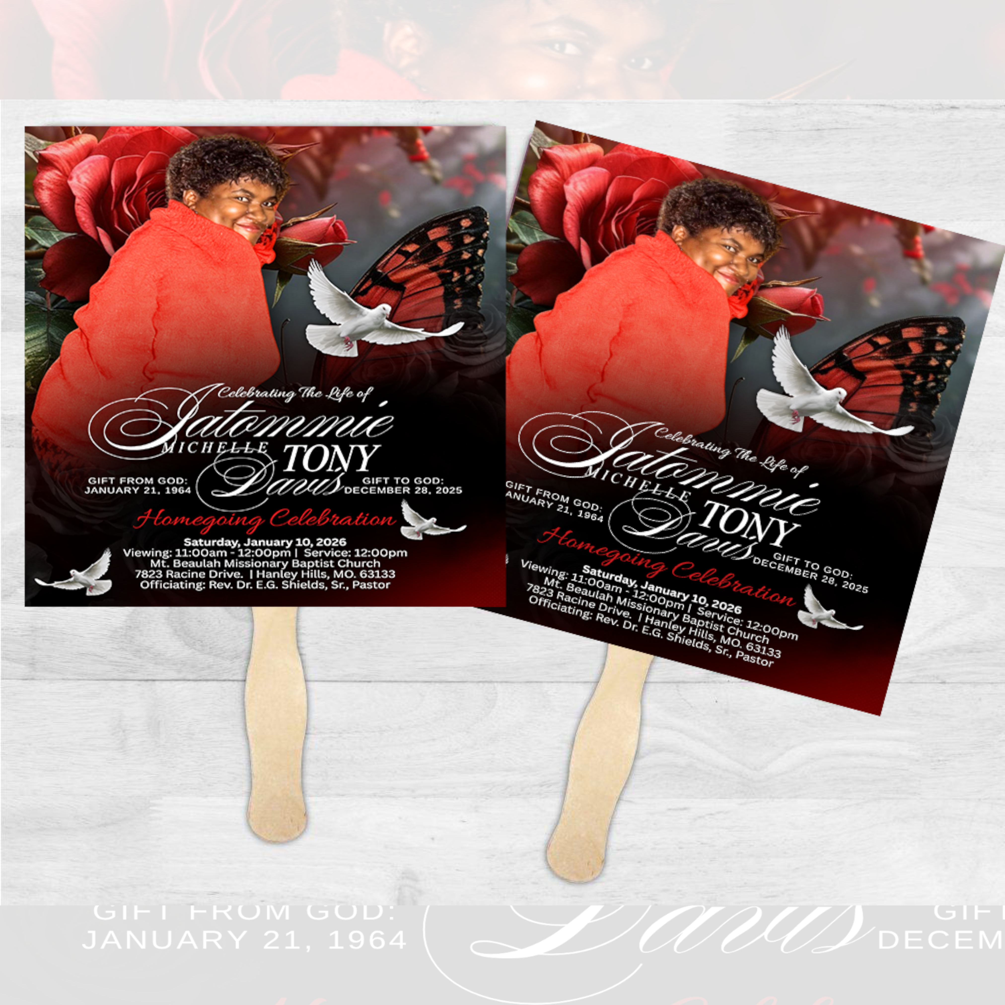 Funeral Fans (Double Sided)